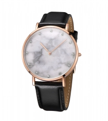 Montre à bracelet en acier inoxydable véritable en marbre de luxe (1pcs MOQ)