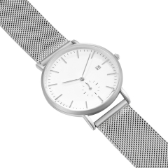 Montre bracelet en argent pour hommes pour le jour de Noël