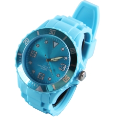 10ATM Montre bracelet en silicone 43MM Unisexe pour cadeaux de Noël Promot