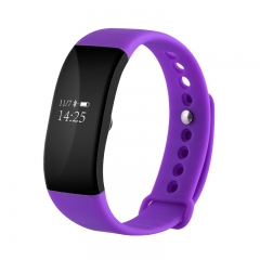 Bracelet sport V6 Purple Silicon Bracelet intelligent à charge rapide WaterProof rapide