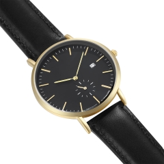 Montre bracelet en cuir de haute qualité pour hommes