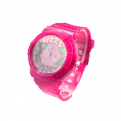 Regarder les enfants Montre de Noël Montre de sport en silicone colorée pour les filles