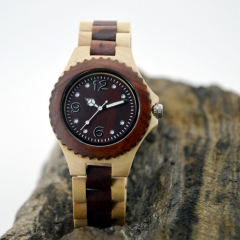 Vogue Horloge en quartz en bois pour homme