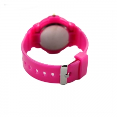 Regarder les enfants Montre de Noël Montre de sport en silicone colorée pour les filles