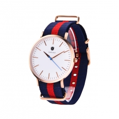 Montre bracelet en acier inoxydable Nato Nylon haute qualité unisexe