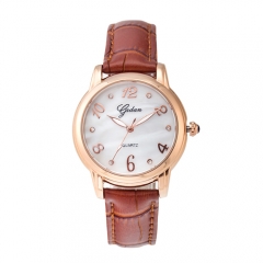 Rose Gold Casual Quartz mouvement suisse imperméable à l'eau Regarder pour femme