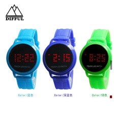 Montre LED à l'intérieur de montres colorées en silicone