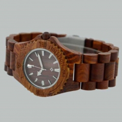 Montre à bracelet en bois à quartz moderne