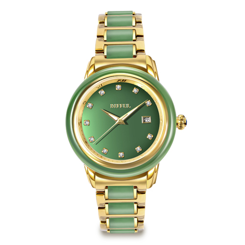 New Arrival Real Jade Watches Saphir verre quartz montre homme