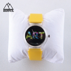 Silicon material strap silicone watch avec affichage numérique dial dial dial dans un motif de conception spécifique à la couleur