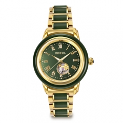 Montre de poignet en jade mécanique personnalisée de qualité supérieure personnalisée