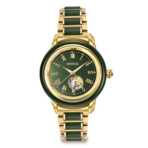 Montre de poignet en jade mécanique personnalisée de qualité supérieure personnalisée