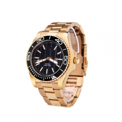 Montre à quartz en acier inoxydable OEM Gold Man Vogue