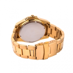 Montre à quartz en acier inoxydable OEM Gold Man Vogue