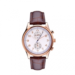 Homme homme d'affaires véritable montre bracelet en cuir